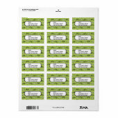 Leuke Groene Fietsen Patroonprint Etiket (Full Sheet)