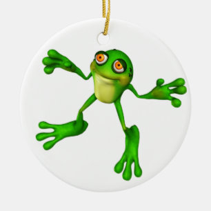 Leuke Groene Froggy Keramisch Ornament