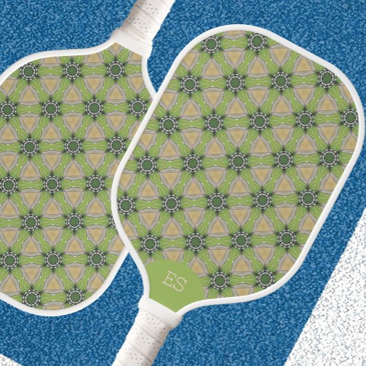 Leuke groene gebreide pickleball-paddle met monogr pickleball paddle