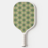 Leuke groene gebreide pickleball-paddle met monogr pickleball paddle (Achterkant)