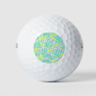 Leuke groene gele bloem patronen keramische tegel golfballen
