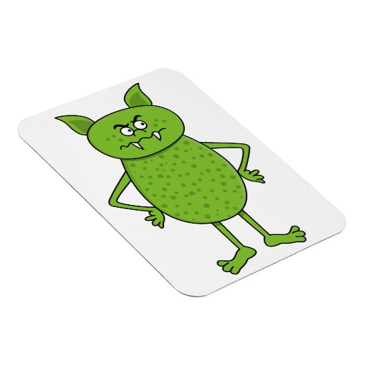 Leuke groene goblin cartoon magneet (Rechterzijde)