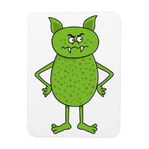 Leuke groene goblin cartoon magneet
