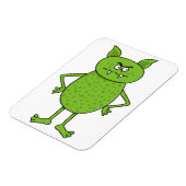 Leuke groene goblin cartoon magneet (Linkerzijde)