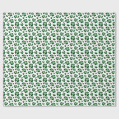 Leuke groene kerst luipaard print cadeaupapier (Vlak)