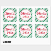 Leuke Groene Kerst Noordpool Gift Label Stickers (Vel)