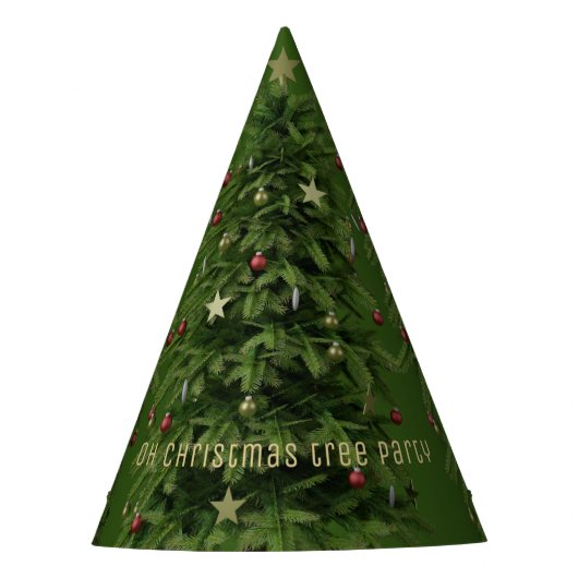 Leuke Groene Kerstboom Papier Party Pet Feesthoedjes (Voorkant)