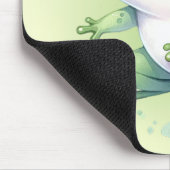 Leuke groene kikker Cartoon Muismat (Hoek)