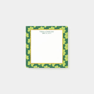 Leuke Groene Klaver Patroon Bruiloft Post-it® Notes