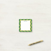 Leuke Groene Klaver Patroon Bruiloft Post-it® Notes (Op bureau)