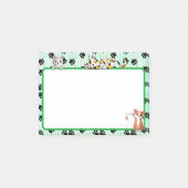 Leuke Groene kleur met poten schattige kittens 4"  Post-it® Notes (Voorkant)
