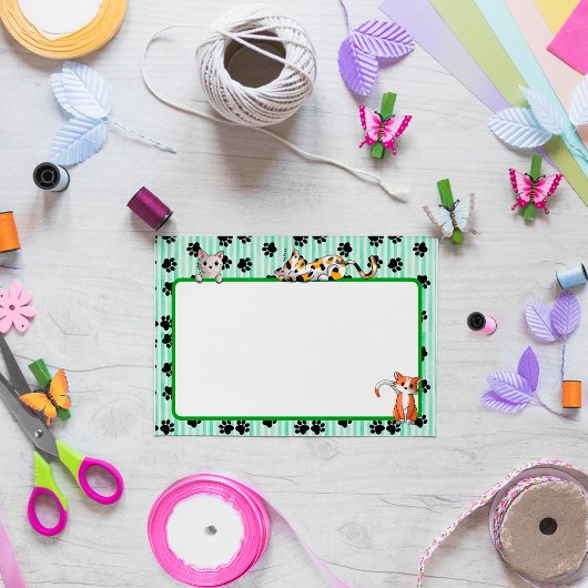 Leuke Groene kleur met poten schattige kittens 4"  Post-it® Notes