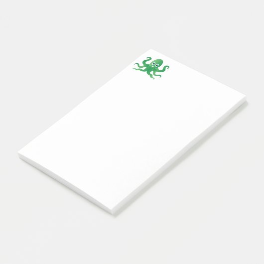 Leuke groene octopussen post-it® notes (Schuin)