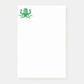 Leuke groene octopussen post-it® notes (Voorkant)