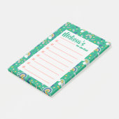 Leuke groene Sinaasappel botanische regenboog om t Post-it® Notes (Schuin)
