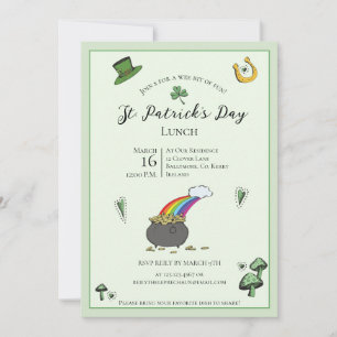 Leuke groene St. Patrick's Day Ierse zegeningen lu Kaart