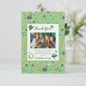Leuke groene St Patrick's Ierse bedankkaart (Staand voorkant)