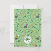 Leuke groene St Patrick's Ierse bedankkaart (Achterkant)