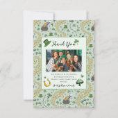 Leuke groene St Patrick's Ierse bedankkaart (Voorkant)