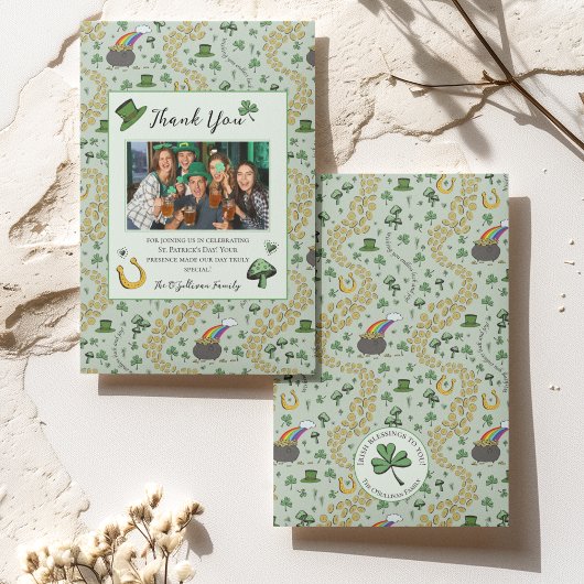 Leuke groene St Patrick's Ierse bedankkaart