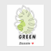 Leuke groene stijlvolle bladliefhebbers Sticker (Vel)
