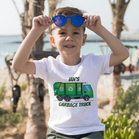 Leuke groene vuilniswagen Kinder elke leeftijd T-shirt