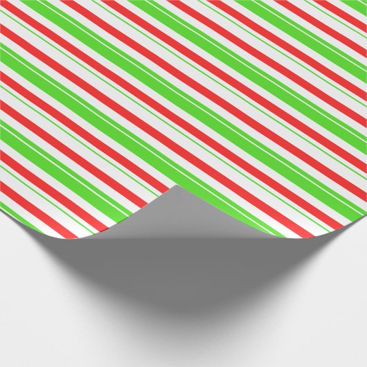 Leuke groene, witte, rode kerst geïnspireerde stre cadeaupapier (Hoek)