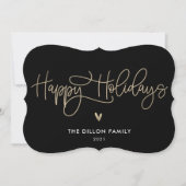 Leuke groet EDITABLE KLEUR Geen foto Kerstkaart (Voorkant)