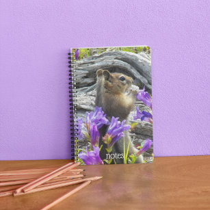 Leuke Grond Eekhoorn en Wildbloemen Natuur Foto Notitieboek