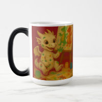 Leuke grootoogwitte baby vorst Dragon Finger-Paint