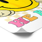 Leuke Groovy Bruh We Back Teachers Kinder Funny Ba Poster (Hoek)