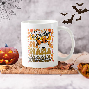 Leuke Groovy Halloween Mama Schattig Geest Herfst Koffiemok