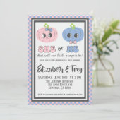 Leuke Groovy Halloween Pumpkin Geslacht onthullen Kaart (Staand voorkant)