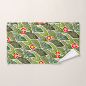 Leuke Groovy Hippie Rode Groene Madeliefjes Bloemm Bad Handdoek (Handdoek)