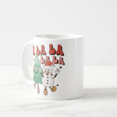 Leuke Groovy Retro Kerstmis Koffiemok (Voorkant links)