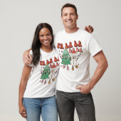 Leuke Groovy Retro Kerstmis T-shirt (Unisex)