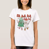 Leuke Groovy Retro Kerstmis T-shirt (Voorkant)