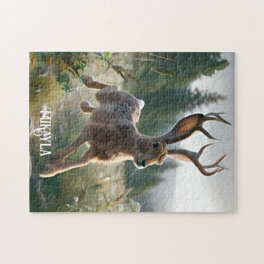 Leuke Grote Amerikaanse Jackalope Legpuzzel (Horizontaal)