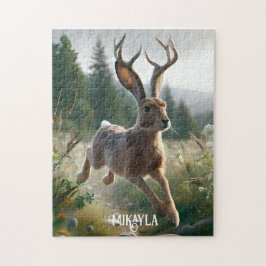 Leuke Grote Amerikaanse Jackalope Legpuzzel
