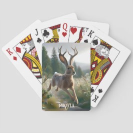 Leuke Grote Amerikaanse Jackalope Pokerkaarten