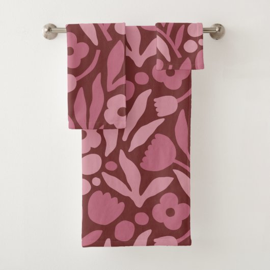 Leuke grote bloem vet kleur bad handdoek (Insitu)