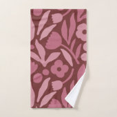 Leuke grote bloem vet kleur bad handdoek (Handdoek)
