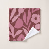 Leuke grote bloem vet kleur bad handdoek (Wasdoekje)