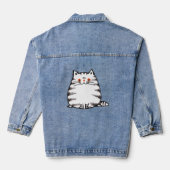 Leuke grote kat denim jacket (Achterkant)