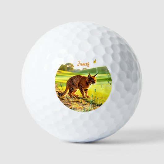 Leuke Grote Kat Golfballen (Voorkant)
