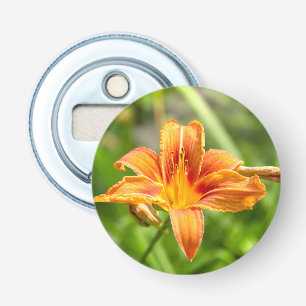 Leuke grote Lily bloem foto Button Flesopener