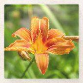 Leuke grote Lily bloem foto Glazen Onderzetter (Voorkant)