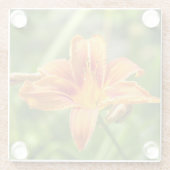 Leuke grote Lily bloem foto Glazen Onderzetter (Achterkant)