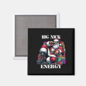 Leuke Grote Nick Energie Leuke Kerstman Kerstmis X Magneet (Voorkant / Achterkant)