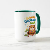 Leuke Groundhog Day Bosmarmot | Grappige Februari Mok (Voorkant rechts)